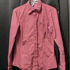Cinch button down, woman’s medium, pink